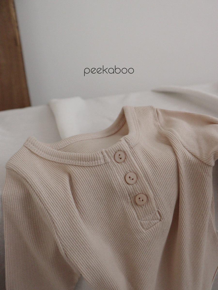 NEW【peekaboo】 Ribbed BABY suit set