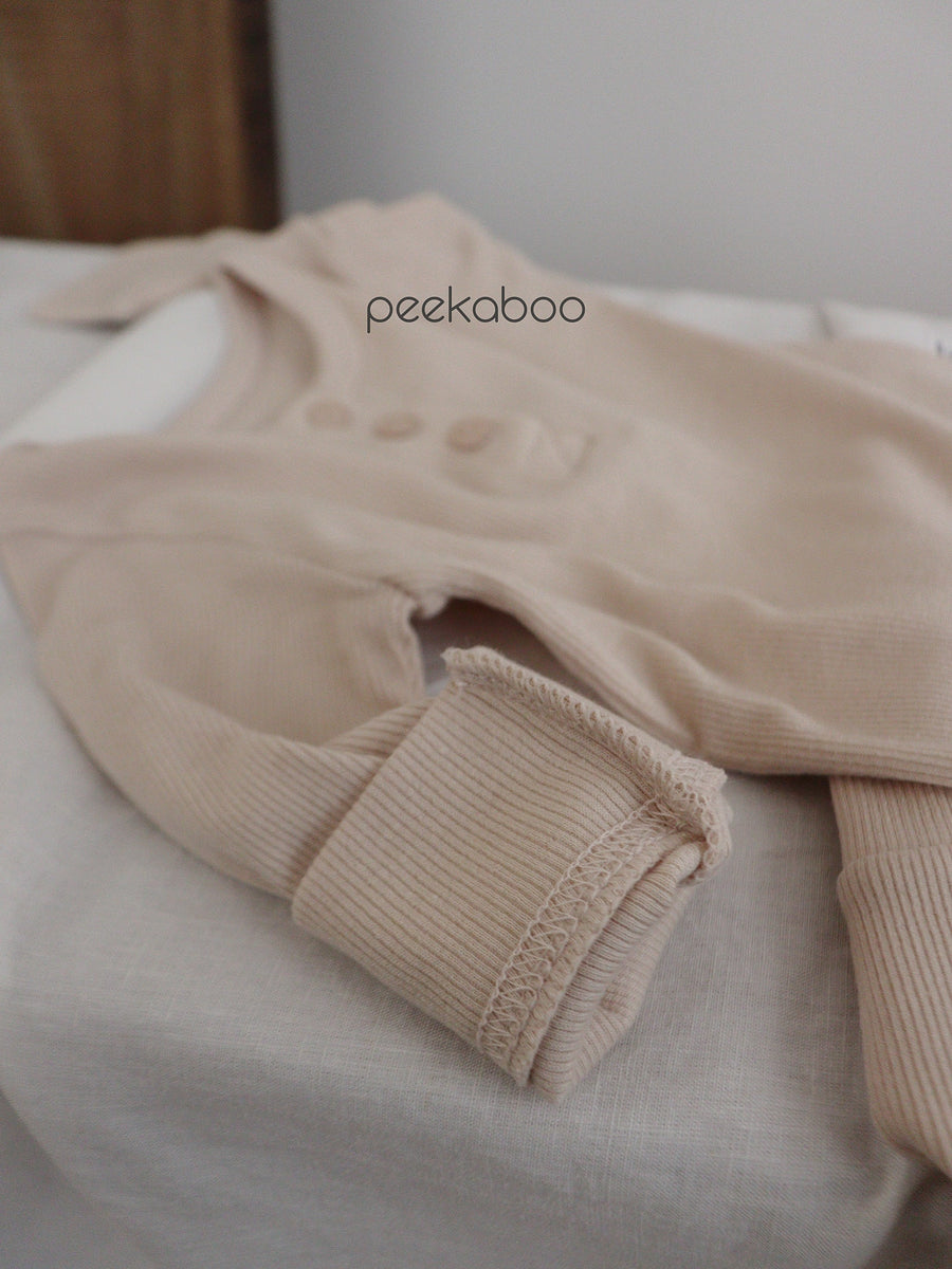 NEW【peekaboo】 Ribbed BABY suit set