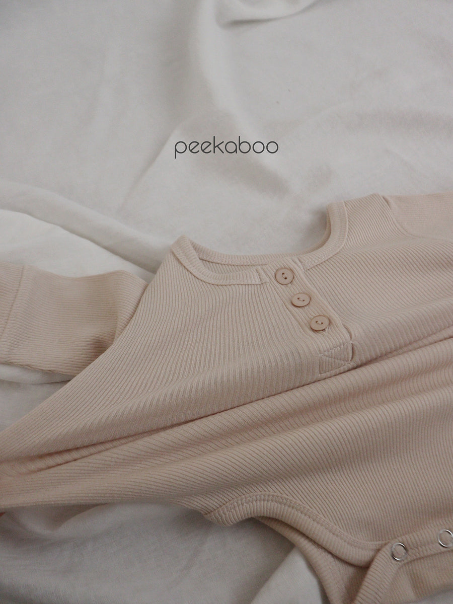 NEW【peekaboo】 Ribbed BABY suit set