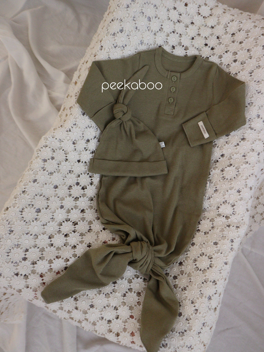 NEW【peekaboo】 Ribbed newborn set