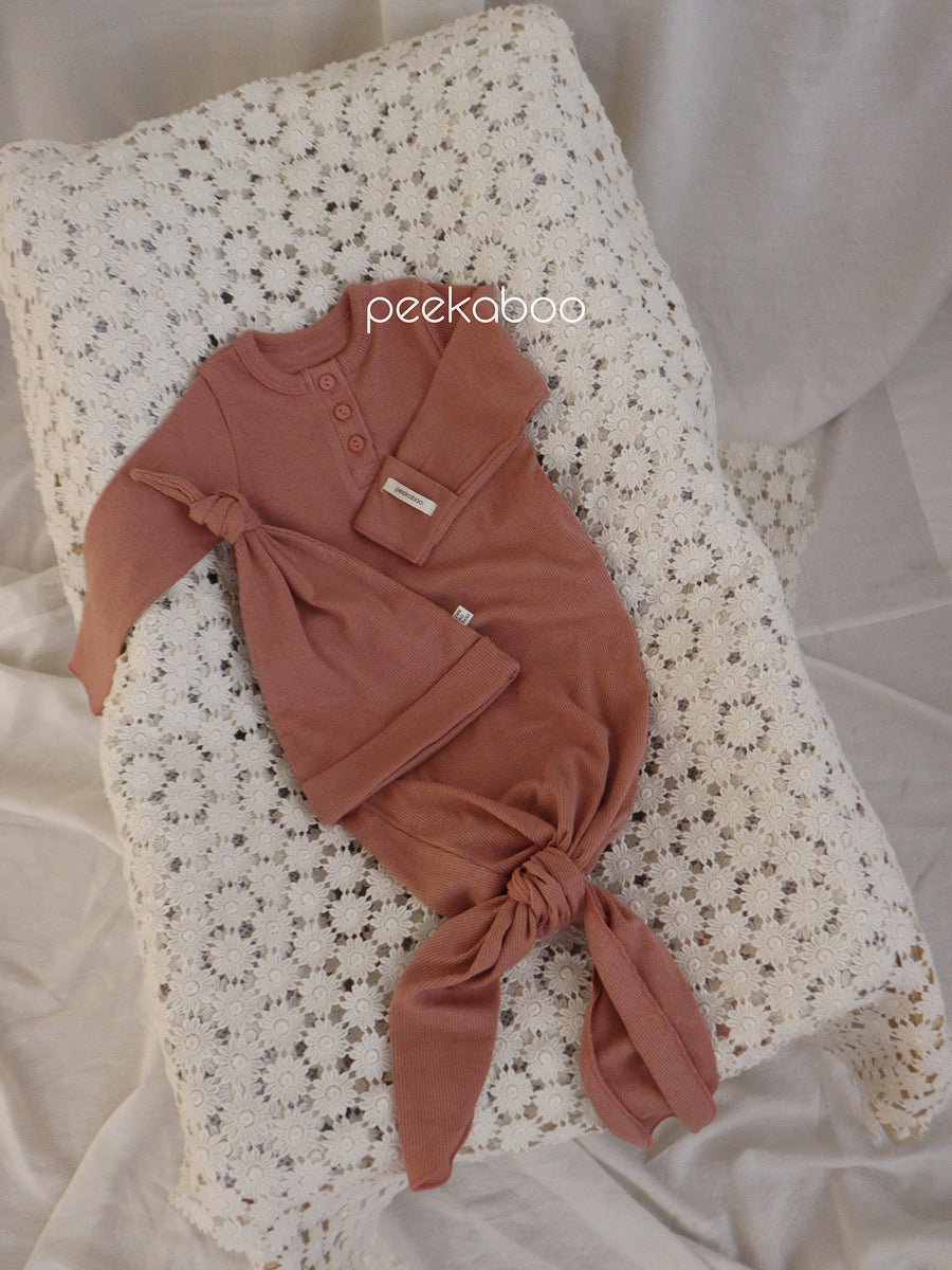 NEW【peekaboo】 Ribbed newborn set