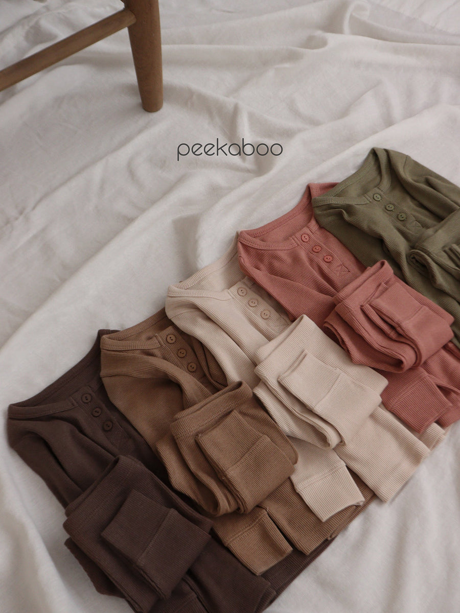 NEW【peekaboo】 Ribbed set