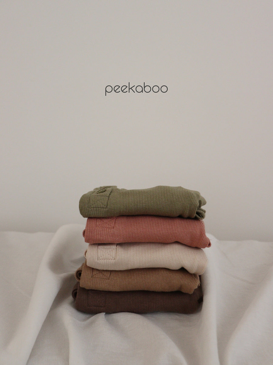 NEW【peekaboo】 Ribbed BABY suit set