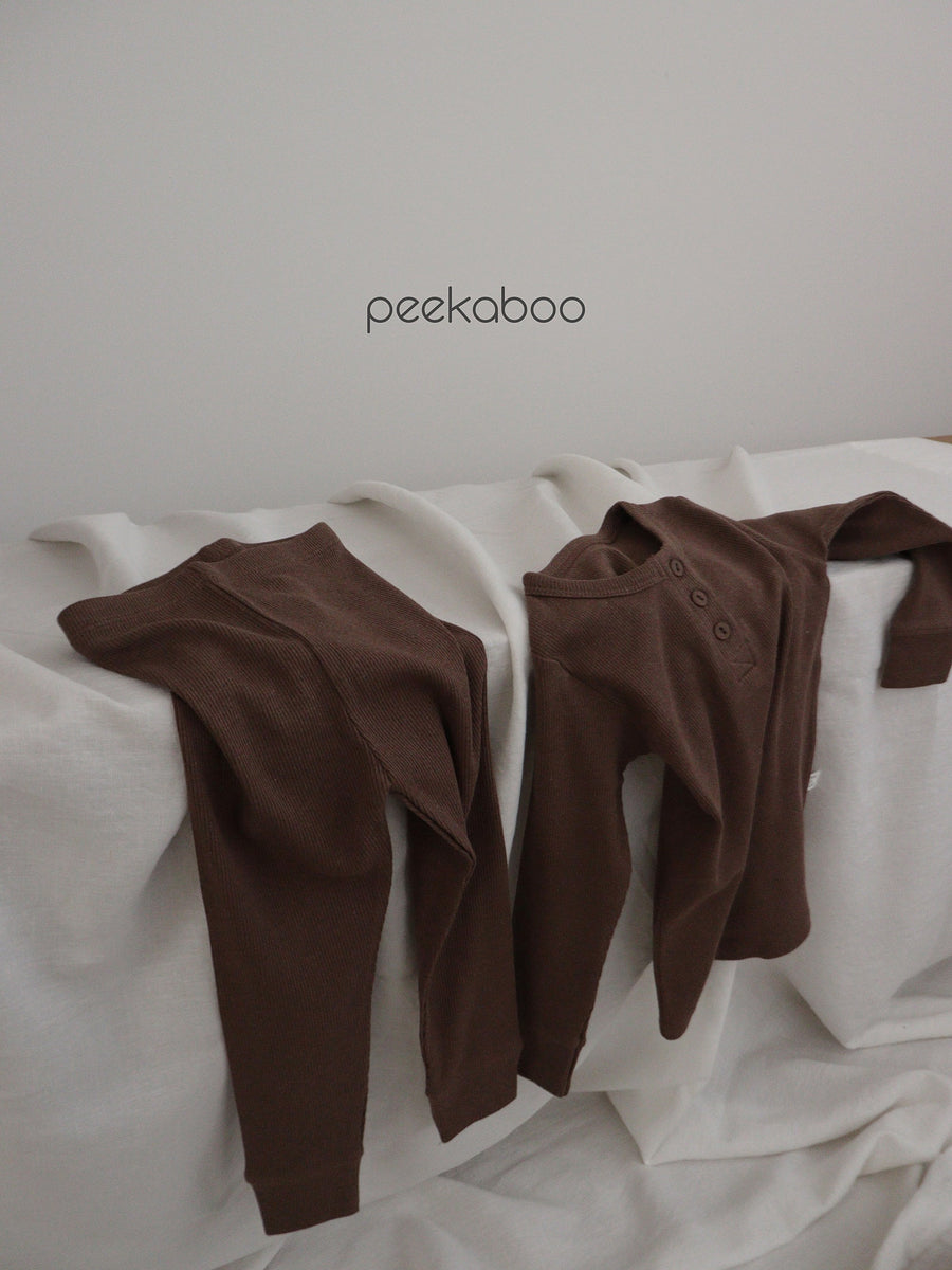 NEW【peekaboo】 Ribbed set