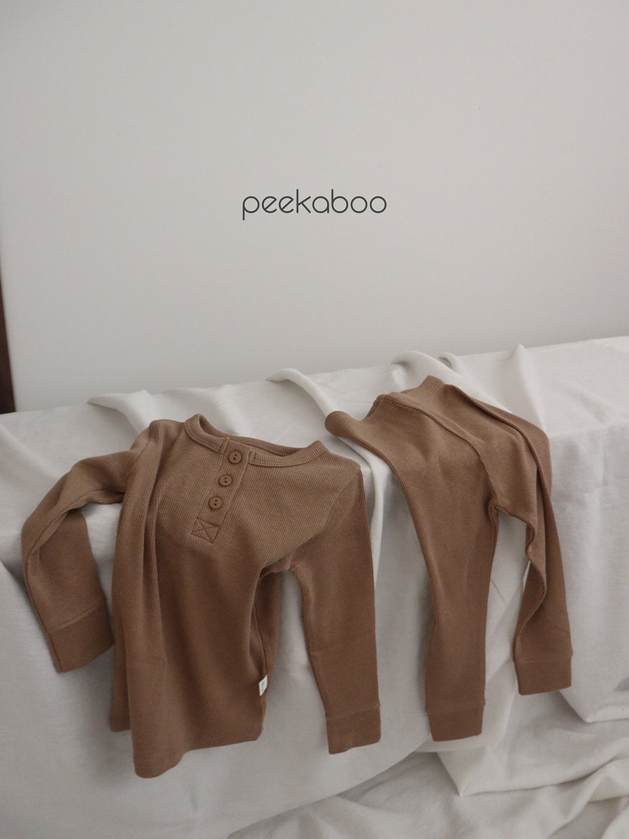 NEW【peekaboo】 Ribbed set