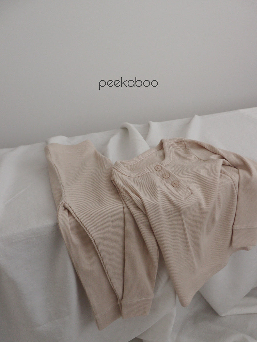 NEW【peekaboo】 Ribbed set