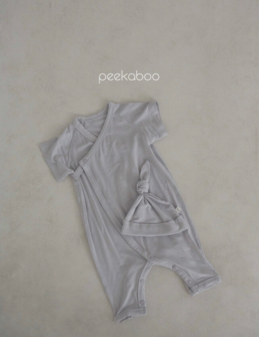 一部即納【peekaboo】 パンダ ニューボーンセット（ボンネットセット）