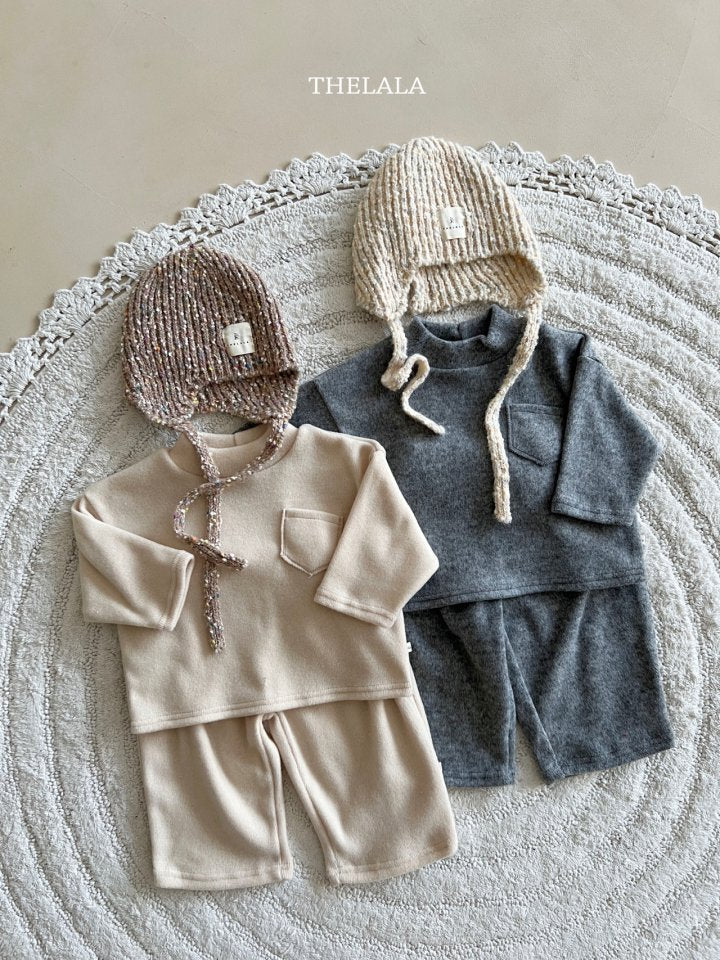 【thelala】 Deli Pocket Top and Bottom (上下セット）