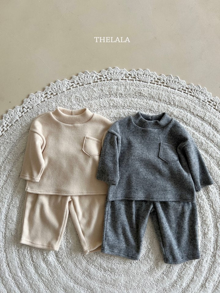 【thelala】 Deli Pocket Top and Bottom (上下セット）