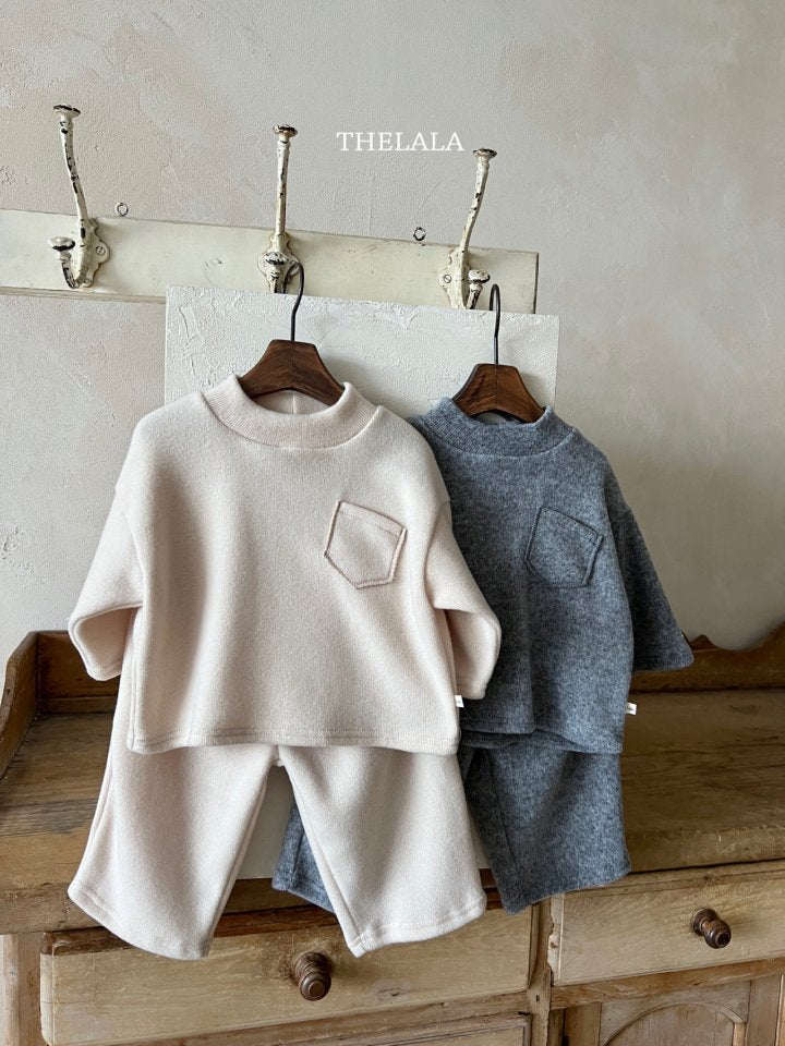 【thelala】 Deli Pocket Top and Bottom (上下セット）